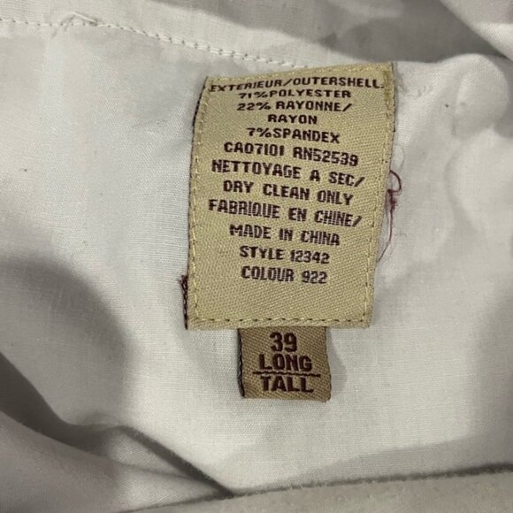 Mens Suit Set 44L 39L Jacket and Pants Wool Business Formal Wear - Picture 4 of 4